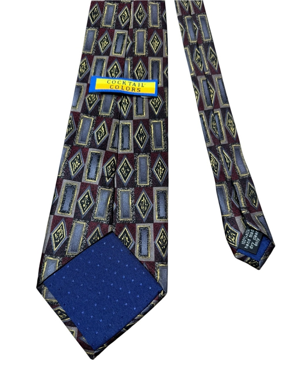 Cocktail Colors Abstract Print Silk Tie - Picture 5 of 7